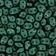 SuperDuo Beads 2.5x5mm Gold Shine - Emerald